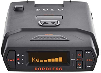Escort Solo S4 Radar Detector - Cordless, Escort Live Crowd Sourcing, Extreme Range, False Alert Filter, OLED Display