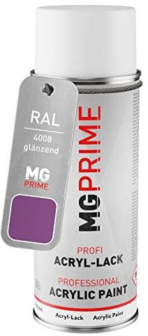 MG PRIME RAL 4008 Violet de sécurité/Signal violet bombe aérosol 400 ml brillant séchage rapide