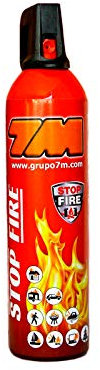 Mini extintor STOP FIRE. Extintor para casa, coche, taller, oficina, caravana, jardin, etc. NO es tóxico ni irritante. Fácil de limpiar. No necesita revisiones