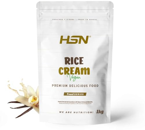 Crème de Riz de HSN | Rice Cream | Bouillie de Riz Sans Sucre | Texture Extra-Crémeuse et Douce | Non-OGM, Végétalien, Apte pour Coeliaques et aux Intolérants au Lactose | Vanille | 1 Kg
