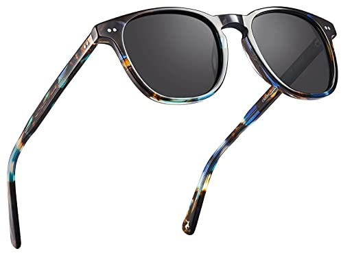 Carfia Occhiali da Sole Polarizzati Uomo 100% Protezione UV Quadrato Strada Stile Guida Pesca