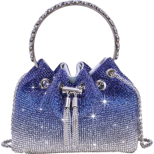 TOPALL Bolso Fiesta Mujer,Bolso de Fiesta Pequeña, Bolso de Mano Noche,Bolso de Mano para Mujer con Purpurina, Bolso Cruzado, Bolso de Novia para Boda, Evento, Citas, Cóctel