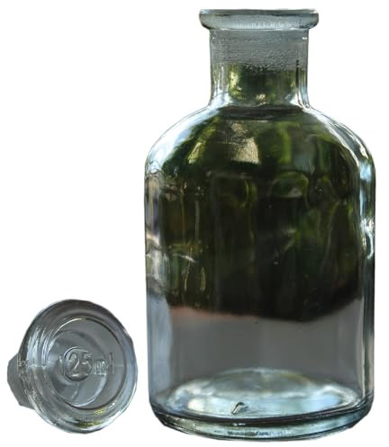 Apothekerflasche 125 ml, Enghals, Weißglas (6er Pack)
