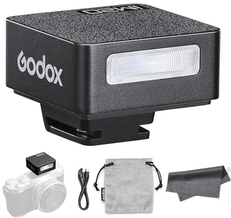 Godox IM20 Mini Flash Speedlite,Camera Flash GN10,440 Full-Power Flashes, 470mAh Battery,5 Power Levels,Compatible with Canon/Sony/Nikon/Fuji/Panasonic/Olympus/Pentax/Sony zv1/Sony zve10 /Ricoh gr3