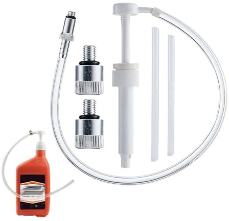 Gear Oil Pump, Quart Bottle Fluid Pump, 3/8-Inch Portable Gear Extractor, Leakproof Transmission Dispenser, Metal Swivel for Marine, Lawn Tractor, Outboard Applications