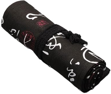 OAJABBGE Estuche para Lápices con 12/24/36/48/72 Agujeros Bolsa De Almacenamiento Rollo Lápices Bolsa Organizadora Lona