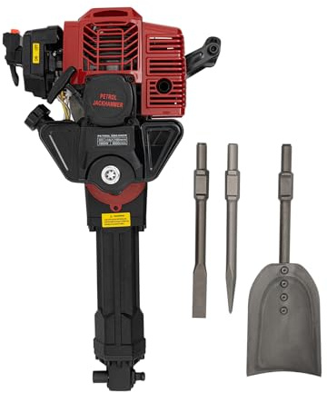 WFIETN 52CC Escavatore a benzina con motore a 2 tempi, macchina portatile per scavare alberi, tombe portate a mano, escavatore albero da giardino con pala larga, piccone e piccone piatto
