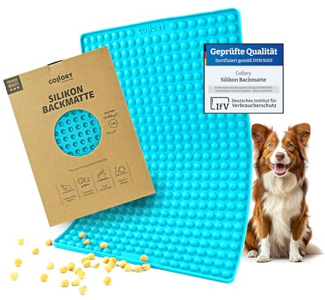 Collory Bakmatta för hundkex för MINI halkogel (1 cm Ø) godis, silikonbakform, bakunderlägg för bakplåt, dietmatta, värmebeständig, livsmedelssäker och BPA-fri