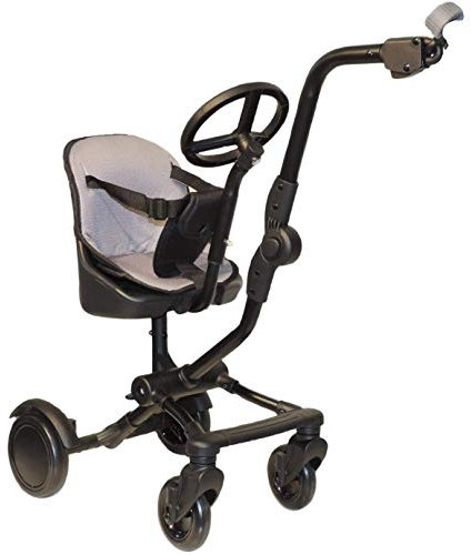 Roma Uptown 4 Rad Kleinkind Sitz & Lenkrad, Universal Buggy Board mit Sitz, Seitenbefestigung für Kinderwagen & Buggy, unterstützt bis zu 25 kg, eliminiert Doppelkinderwagen