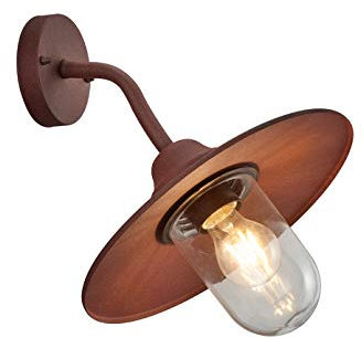 Applique murale d'extérieur LED vintage aspect rouille - Éclairage extérieur polyvalent pour la maison et la terrasse.