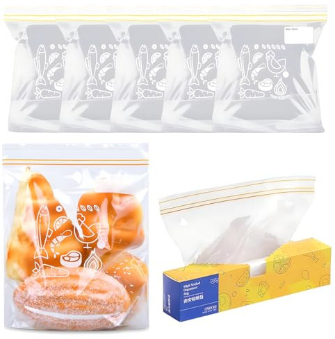 HPiano 70 Stück Gefrierbeutel Wiederverwendbar, 3 Größe Frischhaltebeutel,Gefrierbeutel,Silikonbeutel Wiederverwendbar,Auslaufsichere Lebensmittelbeutel,PEVA Küche Aufbewahrungsbeutel mit Zip