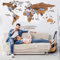 VALMIO CARLSBAD Wand-Weltkarte, Weltkarte, Wanddekoration, Weltkarte, 3D-Weltkarte, Wandaufkleber, mit Meeren, Seen, Ozeanen, tolle Geschenkidee (150 x 80 cm, Multi-colour)
