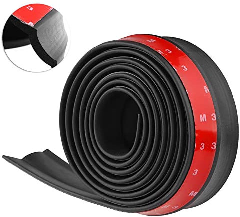 FOVNOT Car Lip Skirt Protector 2.5m 98 Inch Rubber Protector Lip Splitter Spoiler Chin Universal Splitter 60mm Width with Tape