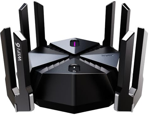 AX6000 WiFi 6 Router, Wireless 8-Stream Gaming Router, 8 FEMs, 2.5G WAN,1.8GHz Quad-Core CPU, WPA3, Smart VPN for Large Home E6