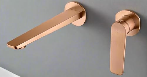 IMEX GLN047/ORC NÁPOLES Monomando Empotrado Lavabo Oro Rosa Cepillado