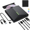 PeroBuno External CD DVD Drive with 4 USB Ports and 2 TF/SD Card Slots, USB 3.0 Portable CD/DVD Disk Drive Player Burner Reader Writer for Laptop Macbook Desktop PC Windows 11/10/8/7/XP Linux Mac OS
