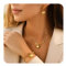 TTPSRY Schmucksets für Damen Stahl Herz Halskette Armband Ohrringe Personalisierter Verschluss Mode Kreativ Schmuckset Geeignet für Alltags und Partykleidung(Gold)