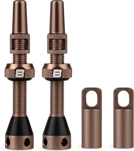 BWSHLF Tubeless Presta Valve Stem 40/44/55/60/65/70/80/100 mm, Super Light Alloy Presta Valve Stem Kit with Valve Core Remover Tool and Valve Stem Caps - Multiple Color and Size Options(Pair)