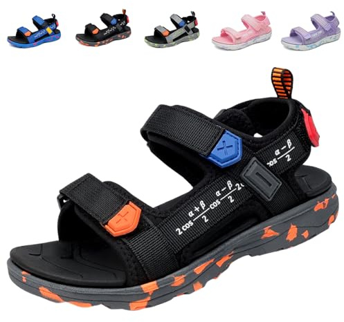 Fadezar Boys Girls Sandals for Kids Sports Outdoor Sandals with Adjustable Strap Open Toe Summer Footwear