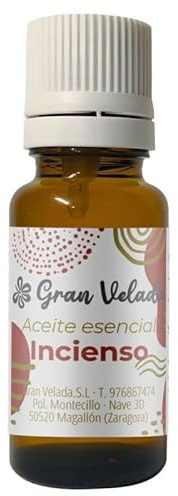 Gran Velada - Aceite Esencial de Incienso Puro 250 ml para Aromaterapia y Cosmética | Ideal para Pieles Secas y Maduras | Tonificante y Reafirmante | Antinflamatorio y Relajante