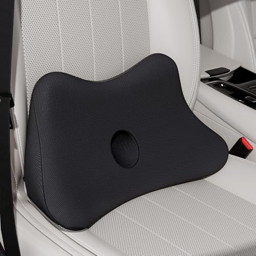 Benazcap Lumbar Cushion for Car, Memory Foam Back Support Pillow, Comfort Cushion for Car Seats, Driving Cushion, Back Support Pillow for Seats