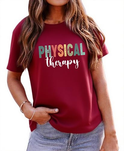 Physical Therapy Shirt Women, Physical Therapy T-Shirt, Graphic Tees for Women Short Sleeve Tops