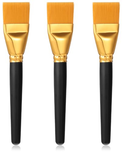 3 stycken platta penslar för akrylmålning penselset akrylfärger nylon platt pensel målarpensel konstnär lackeringspensel akrylfärg akrylpensel för oljemålning akvarellmålning gouakmålning