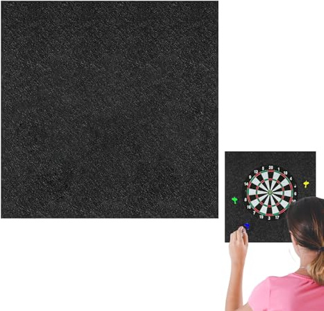 Folding Dart Wall Protector - Large Black Surround Backrest Cushion, Protection Panel Back Board Cover 60x60x1.2cm | Dash Safe Accessory