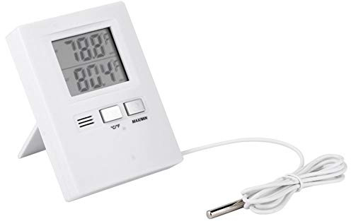 Jelquix Digital inomhus- och Utomhustermometer Stor Stor LCD-skärm Dubbla Kanaler Display Min/Max Temperatur för Hemmakontor