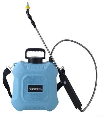 NiuLumea Spruzzatori elettrici da giardino 8L idropulitrice ricaricabile con bacchetta telescopica, 3 modalità di spruzzo per la cura delle piante del prato irrigazione pulizia blu (8L)
