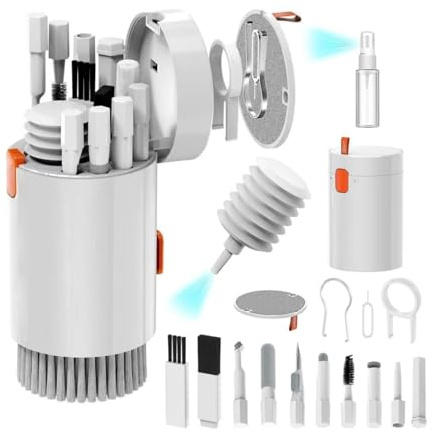 Ruarby Kit de limpieza 20 en 1 para teclado de laptop, pantalla electrónica, auriculares, bolígrafo, cámara, lente, bolígrafo, herramientas de limpieza