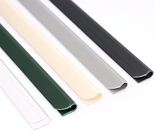 Panorama24 Clip di fissaggio per frangivista in PVC, bianco RAL9010, 50 pezzi, guide di bloccaggio per frangivista/protezione dal vento per giardino e recinzione, clip per strisce a doppia asta con