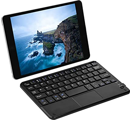 Bewinner Kleine Bluetooth-Tastatur, ultraschlanke kabellose -Bluetooth-Tastatur mit Touchpad für PC, Android Tablet, einfache Aufbewahrung und Verwendung auf Reisen