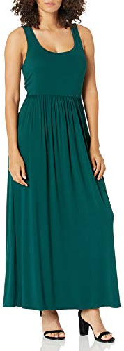 Amazon Essentials Women's Long Waisted Maxi Dress (Plus, Jade Green, XXL