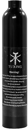 TUXING Réservoir de Paintball PCP 4500Psi 0.3L 4500psi CE Approved Aluminum Cylinder 18Ci Capacity for Paintball Or PCP Air Guns (Empty Bottle) M18*1.5