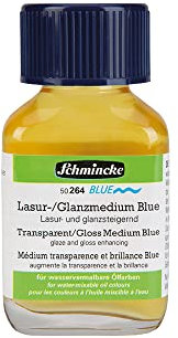 Schmincke - NORMA® Blue, 50264025, 60 ml, Lasur- und Glanzmedium Blue, Malmittel für wasservermalbare Ölfarben, vegan, steigert die Transparenz und den Glanz