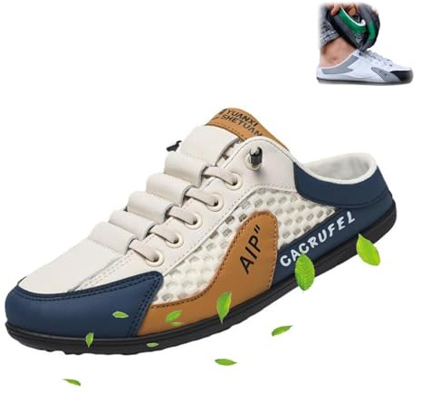 MAOAEAD Zapatillas sin espalda para hombre, zapatillas deportivas de verano para hombre, zapatillas deportivas para hombre, informales, con espalda abierta, zapatos para exteriores