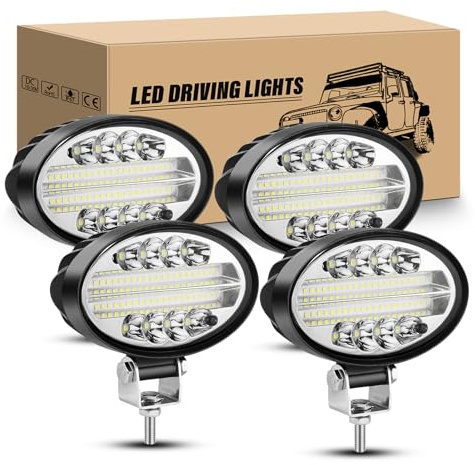 RIGIDON 4x Ovale Phare de Travail Led, 5.5 Pouces 20W Led Phare 4x4 12V 24V
