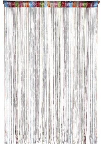 Ousuwo Cortina de hilos brillantes arcoíris para decoración de puerta y fondo, mosquitera con cuentas brillantes para patio, fiestas y fondos de fotos, 91 cm x 200 cm