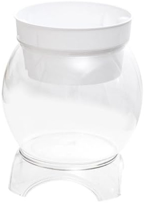 F Fityle Aquarium de Bureau Transparent en Forme de Bocal à Poissons, Pot hydroponique, décoration pour la Maison ou Le Bureau, Terrarium, Vase, Pot, 20 Cm X 26.2 Cm