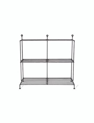 Garden Trading 3 Tier Metal Plant Stand - Heavy Duty Fully Assembled Plant Storage Rack For Indoor & Outdoor Use - Made With Weatherproof Matt Raw Steel