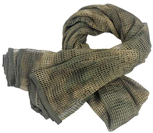 HYOUT Taktischer Militär-Halstuch, Woodland Camo Schal Sniper Schleier Desert Shemagh für Wargame Outdoor Sports (Woodland At-fg)