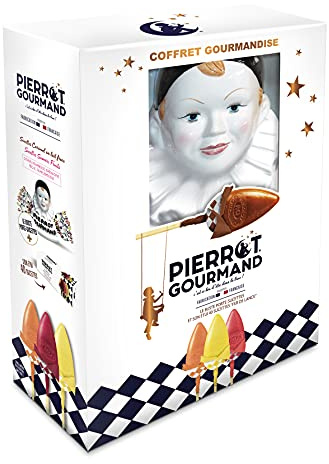 Pierrot Gourmand - Boîte de 40 sucettes au Caramel et Fruits