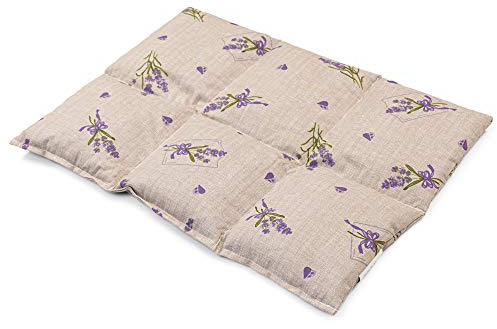 Cuscino con semi di uva 40x30 6 compartimenti, campestre romantico. Cuscino termico per forno, microonde e frigorifero.