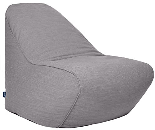 Loft 25 avslappnande bönsäcksstol för vuxna | Inomhus vardagsrum gaming sittsäck | mjukt vävt klädsel soffsits | lätt ergonomisk design | hållbar och bekväm (fossil, vävd)