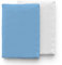 NeCos Spannbettlaken aus 100% Baumwolle - Nachhaltiges Bettlaken fürs Babybett, atmungsaktiv & kuschlig weich - Spannbetttuch für Baby-Matratze mit 60x120, 2er Set (Weiß & Hellblau, 60 x 120 cm) …