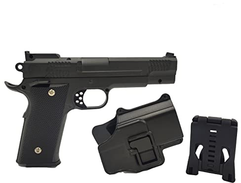 Saigo Defense Pistolet Airsoft W.945 à Ressort (Spring) / Couleur : Noir/Matière : métal/Puissance : 0.5 Joule/Livré avec Holster CQC de Ceinture