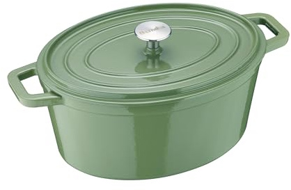 Berndes b.Iron Green casseruola Ovale in ghisa 2m 31cm con Coperchio