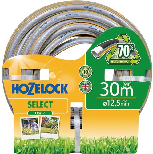 AMK® Hozelock Select Hose 30m Heavy Duty Reinforced Layers Composite Material Irrigation Water Garden Gardening Plants Home Watering System