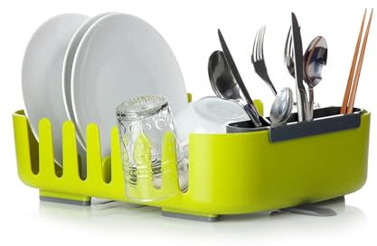 Avilia Scolapiatti e Posate Verde da Cucina per Appoggio Lavello 38,5x29x10,5cm - Ideale per Qualsiasi Tipo di Lavello Grazie alle sue Dimensioni - Comodo e Salvaspazio Mantiene in Ordine la Cucina